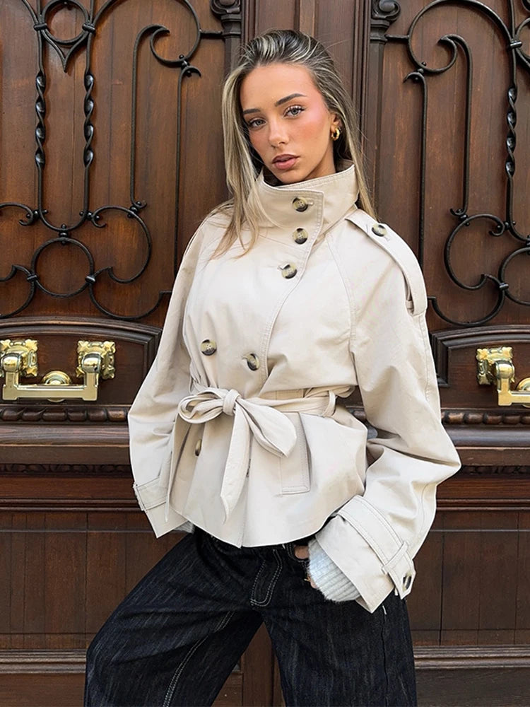 VELORA™ Funnel Trench Coat