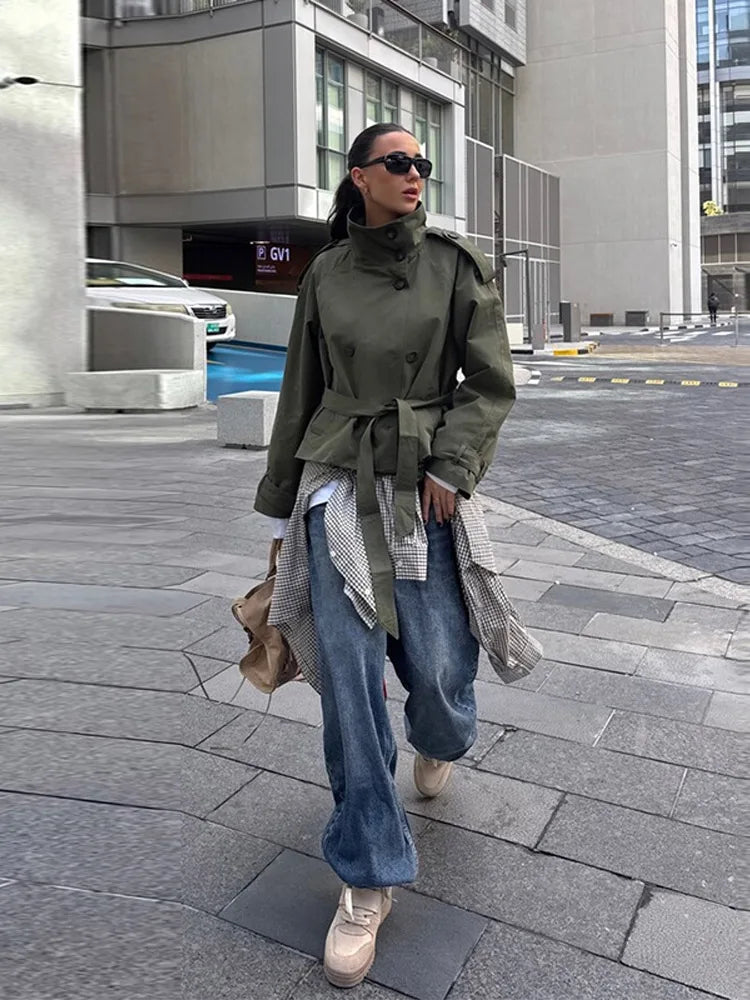 VELORA™ Funnel Trench Coat