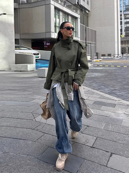 VELORA™ Funnel Trench Coat